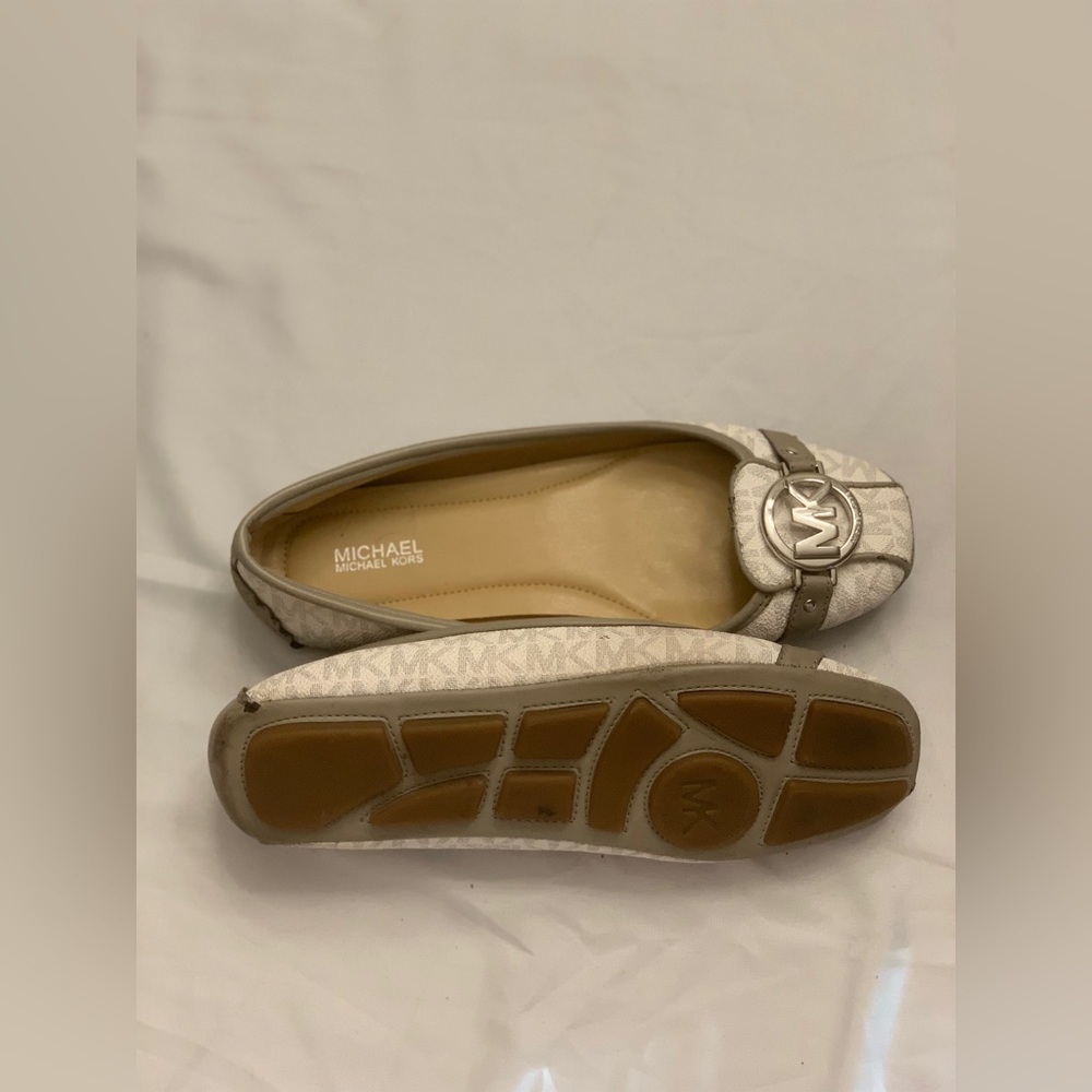 Michael Kors Silver Loafers with Logo Accent - Picture 3 of 3